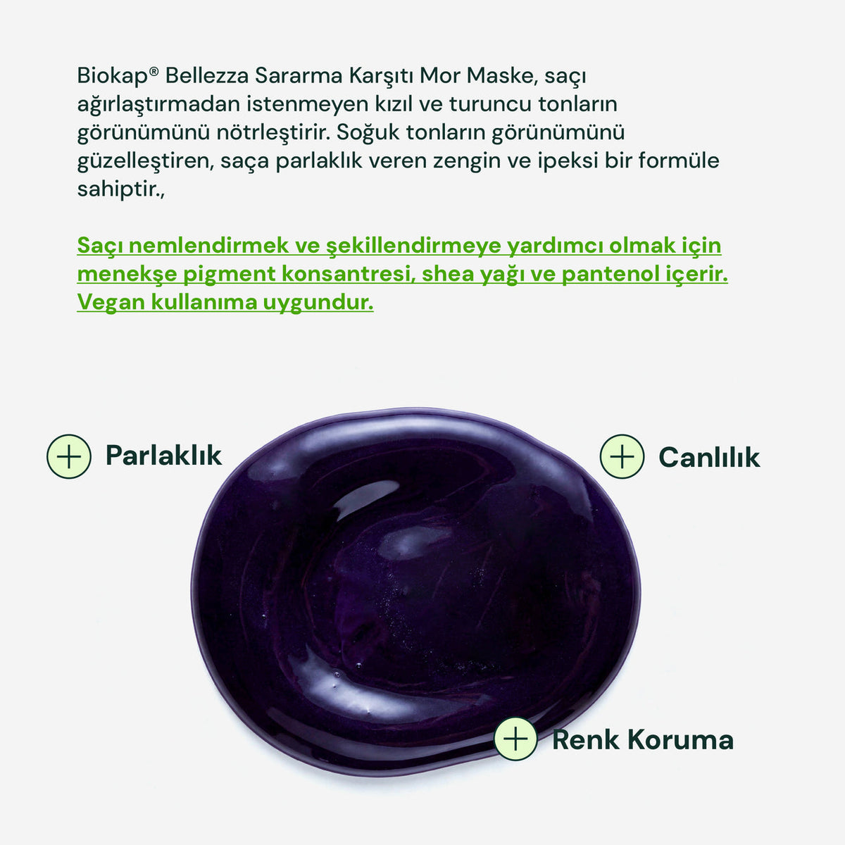 BioKap Bellezza Sararma Karşıtı Mor Maske 150 ml