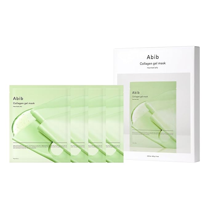 Abib Collagen Gel Mask Heartleaf Jelly (Yatıştırıcı & Nemlendirici Jel Maske) 4'lü Paket