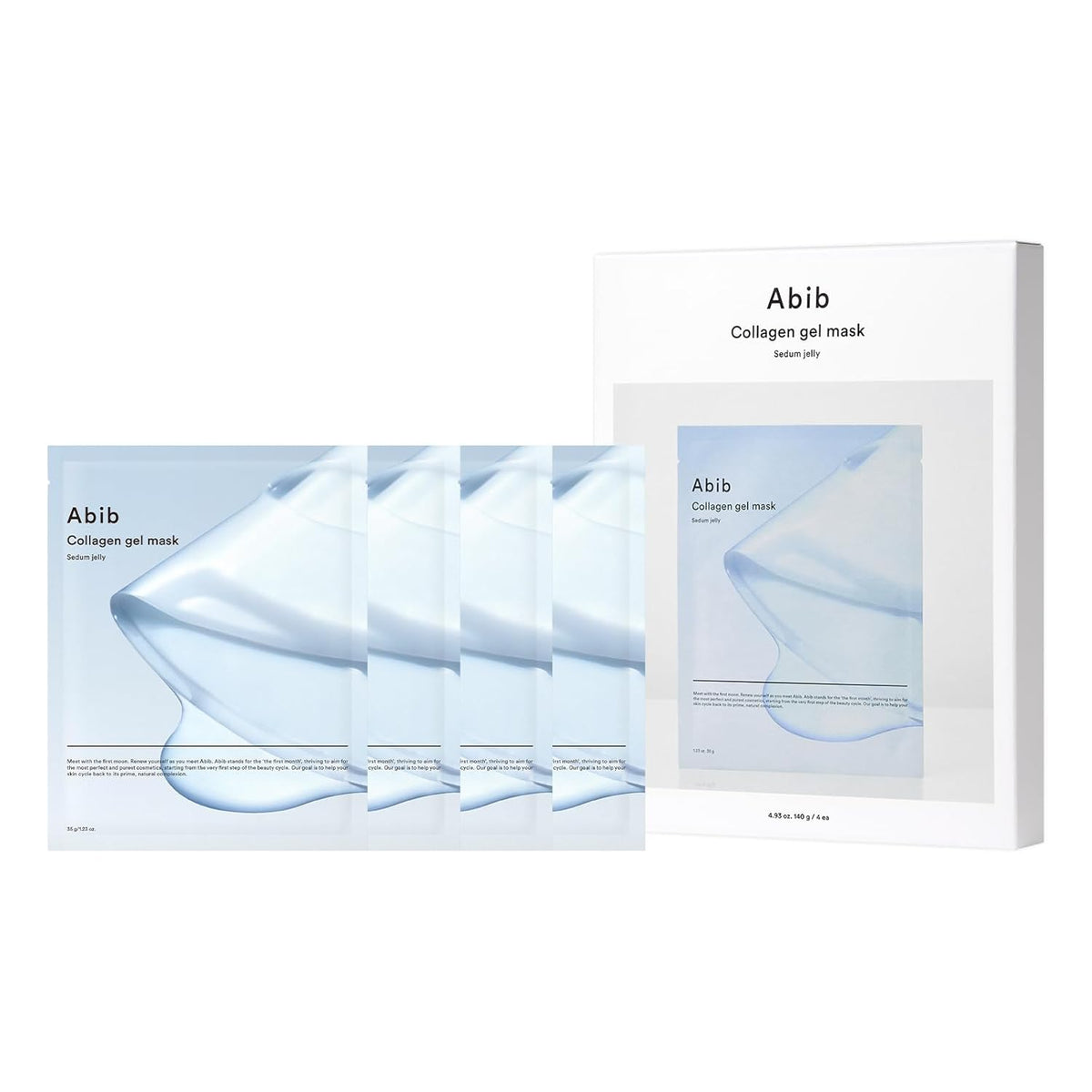 Abib Collagen Gel Mask Sedum Jelly (Yoğun Nemlendirici & Aydınlatıcı Jel Maske) 4'lü Paket