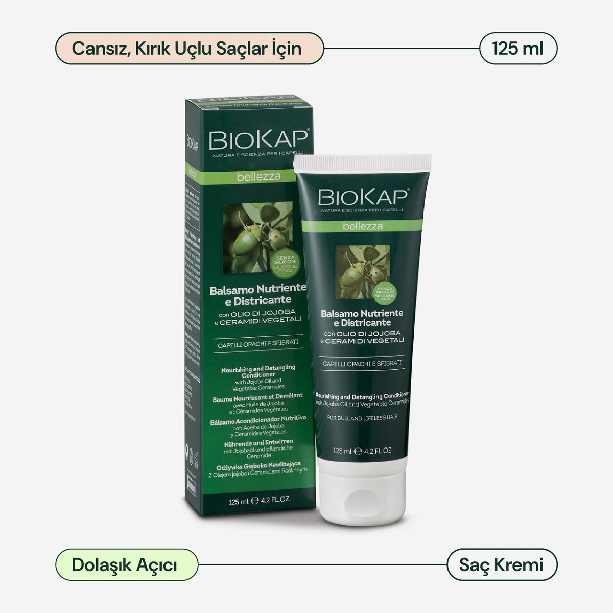 BioKap Besleyici ve Dolaşık Açıcı Saç Kremi 125 ml