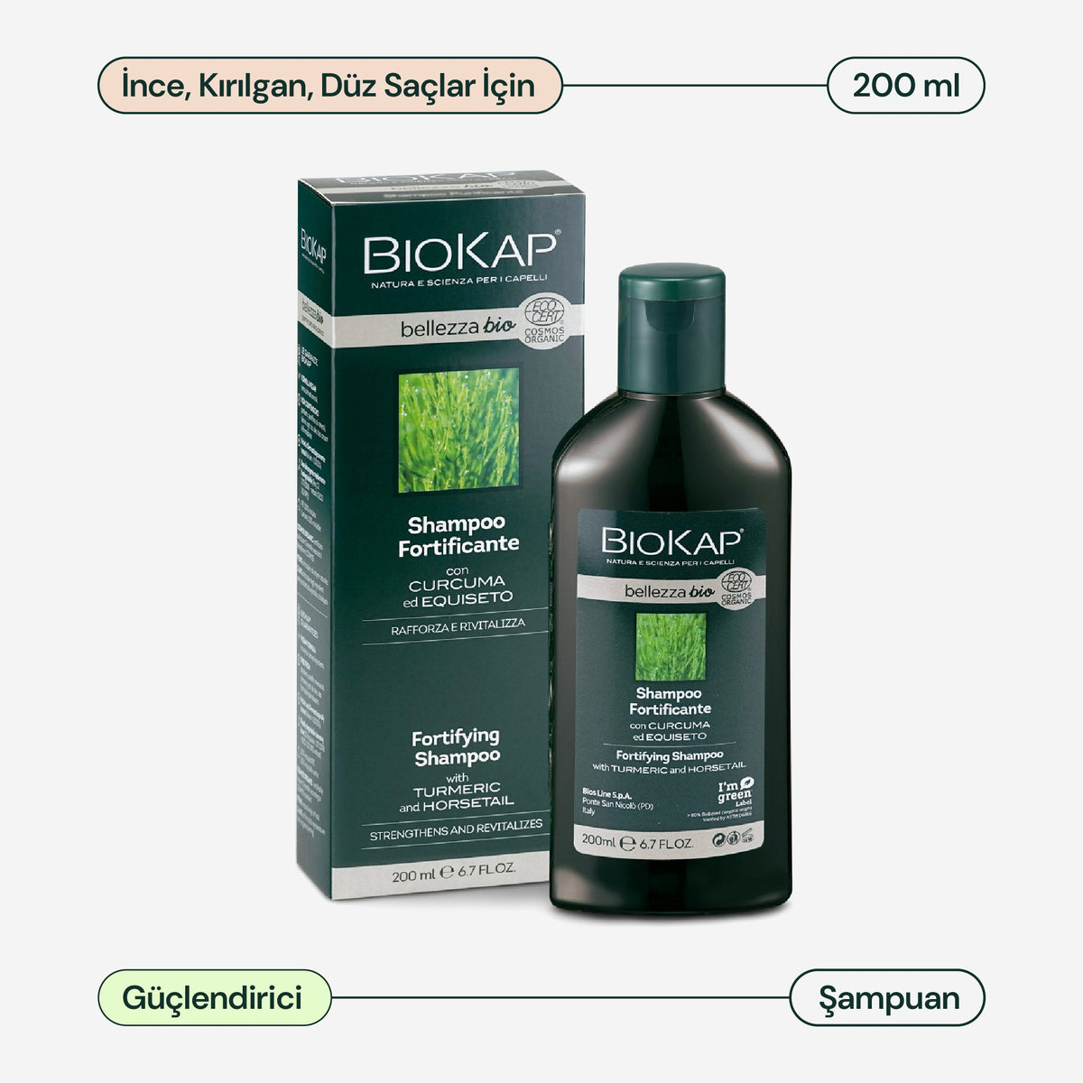 BioKap Bellezza Bio Güçlendirici Şampuan 200 ml