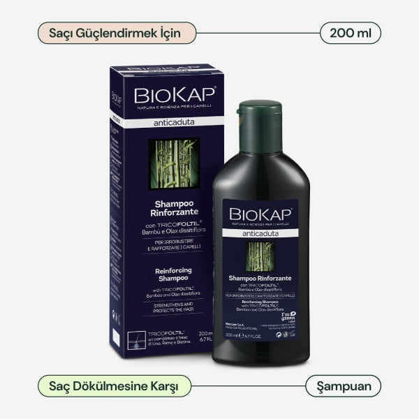 BioKap Tricobiotic Kompleksli Dökülme Karşıtı Güçlendirici Şampuan - 200 ml - Görsel 1