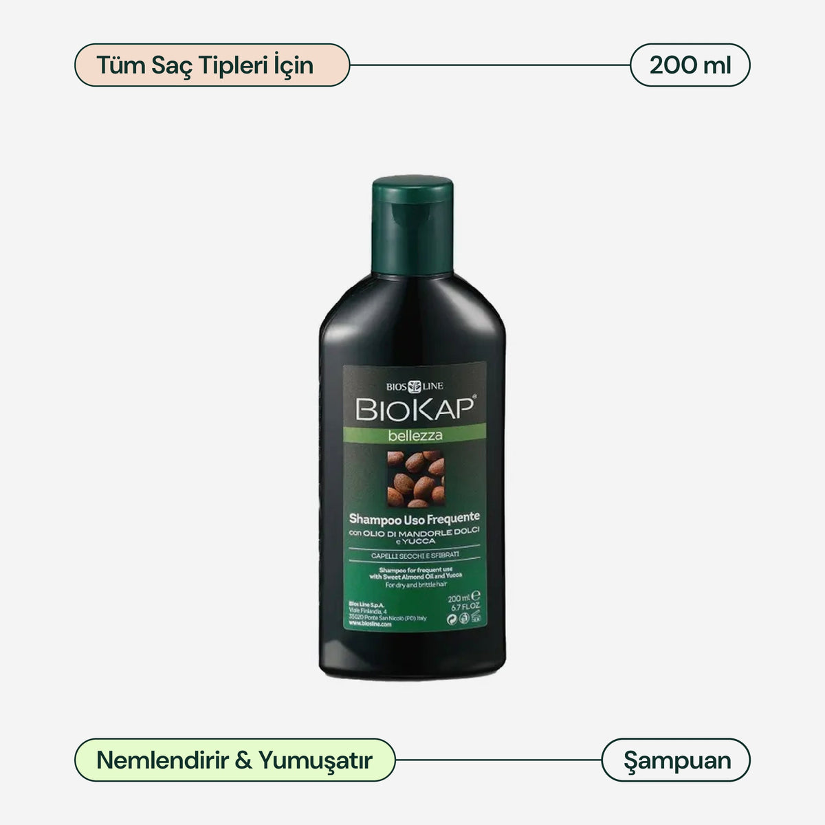 BioKap Bellezza Sık Yıkama Şampuanı 200 ml