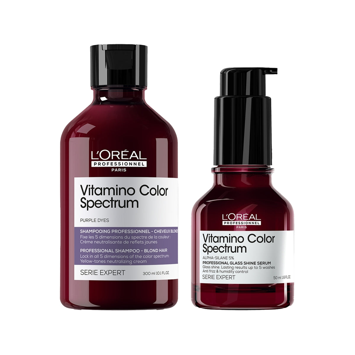 Loreal Professionnel Paris Vitamino Color Spectrum Sarı Saçlar İçin Ton Dengeleyici ve Parlaklık Veren Bakım Seti - 1