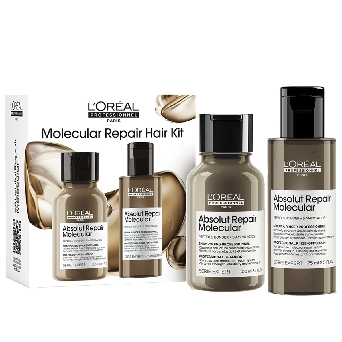 Absolut Repair Molecular Mini İkili Set: Şampuan 100 ml ve Serum 75 ml