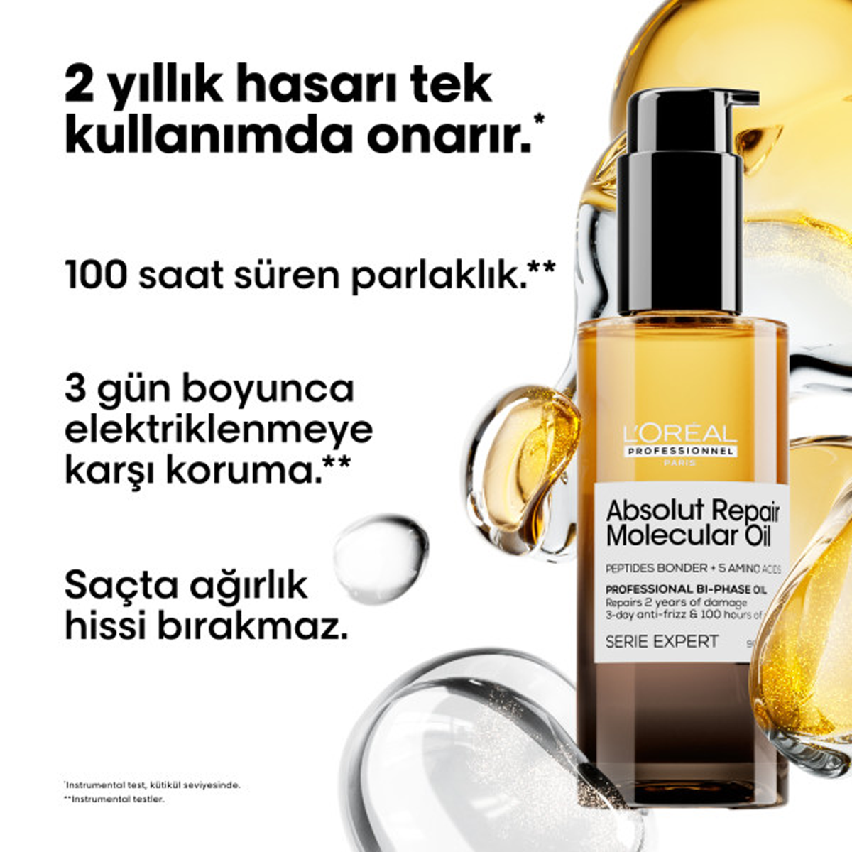 L’Oréal Professionnel Absolut Repair Molecular Çift Fazlı Saç Bakım Yağı