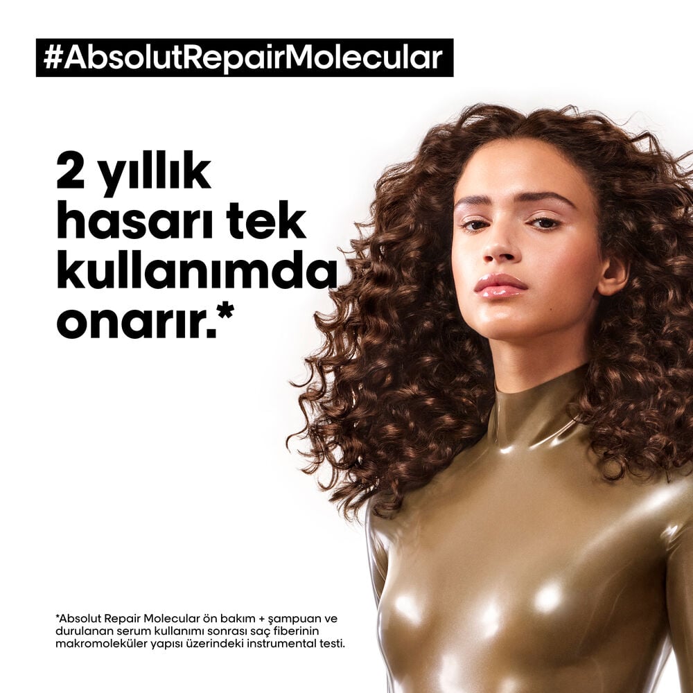 L’Oréal Professionnel Absolut Repair Molecular Tüm Yıpranmış Saçlar İçin Arındırıcı Sülfatsız Şampuan