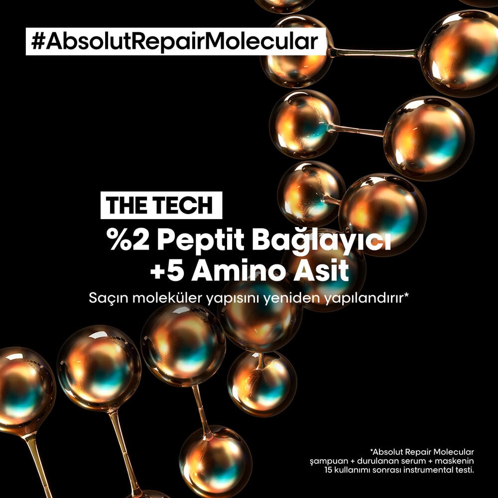 L’Oréal Professionnel Absolut Repair Molecular Tüm Yıpranmış Saçlar İçin Arındırıcı Sülfatsız Şampuan