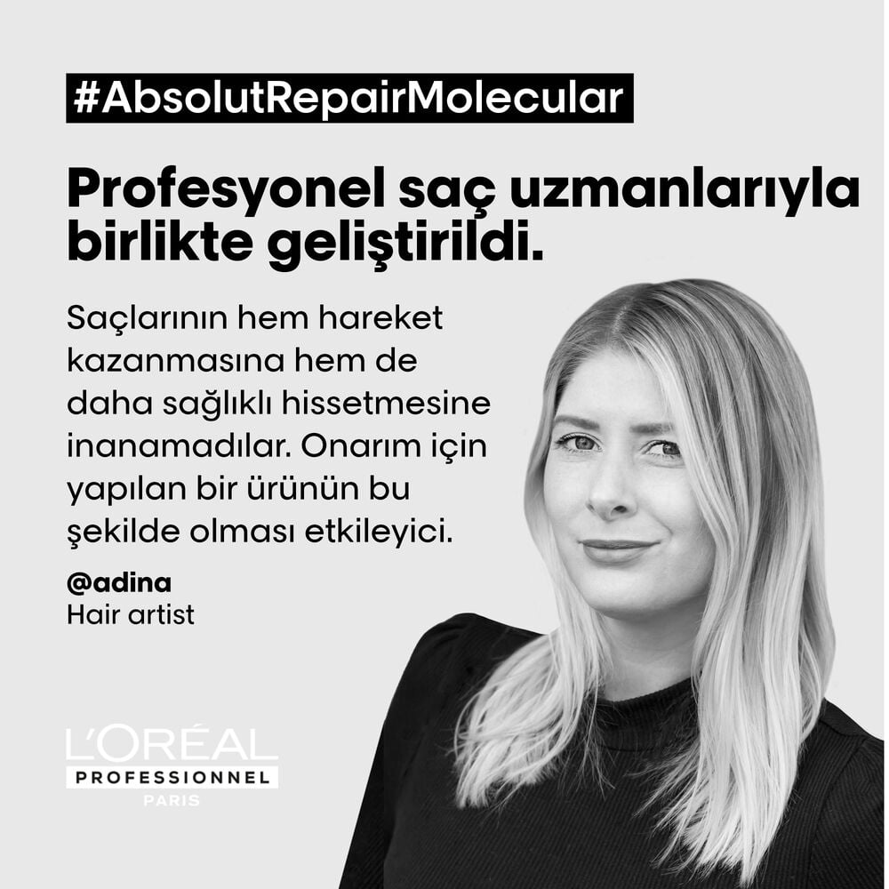 L’Oréal Professionnel Absolut Repair Molecular Tüm Yıpranmış Saçlar İçin Arındırıcı Sülfatsız Şampuan
