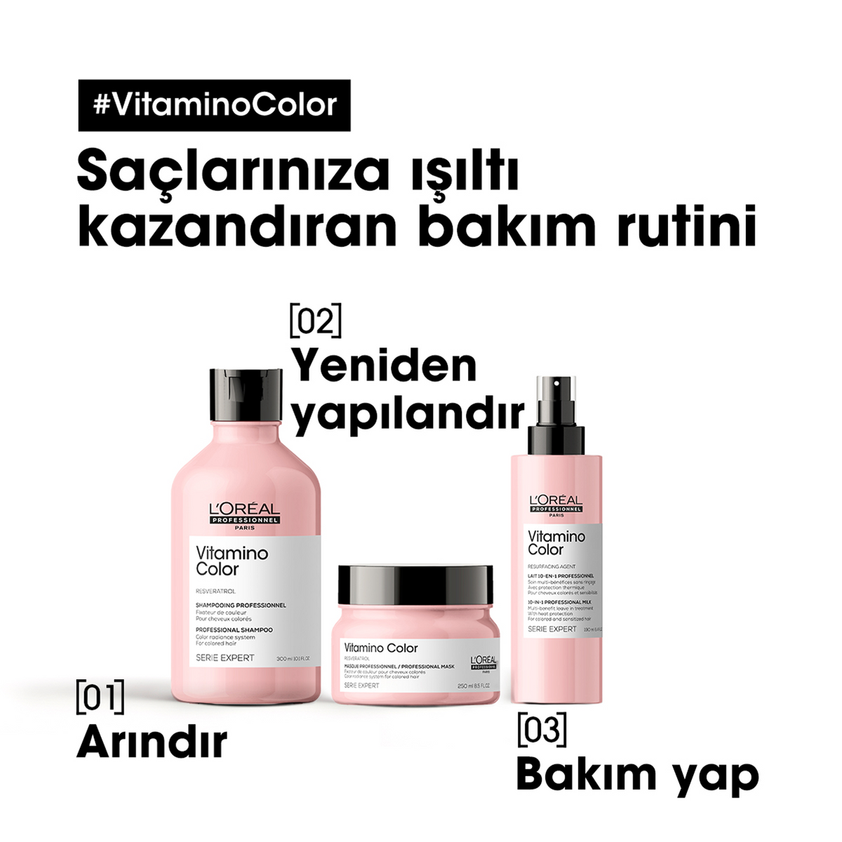 Loreal Professionnel Paris Serie Expert Vitamino Color Boyalı Saçlar Için 10 Etkili Bakım Spreyi 190 ml - 2