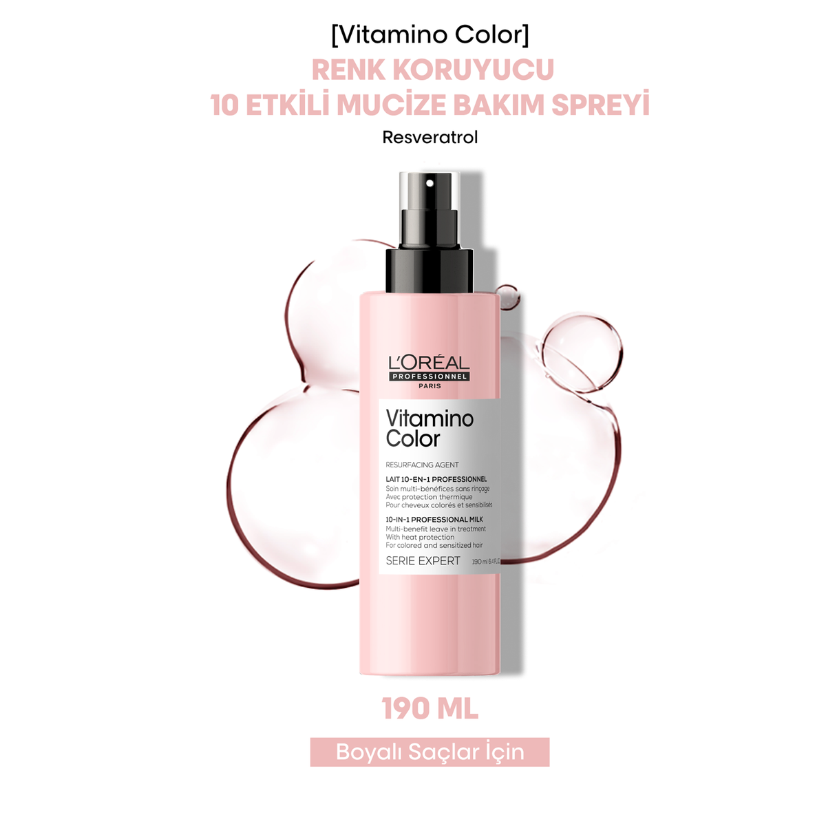 Loreal Professionnel Paris Serie Expert Vitamino Color Boyalı Saçlar Için 10 Etkili Bakım Spreyi 190 ml - 9