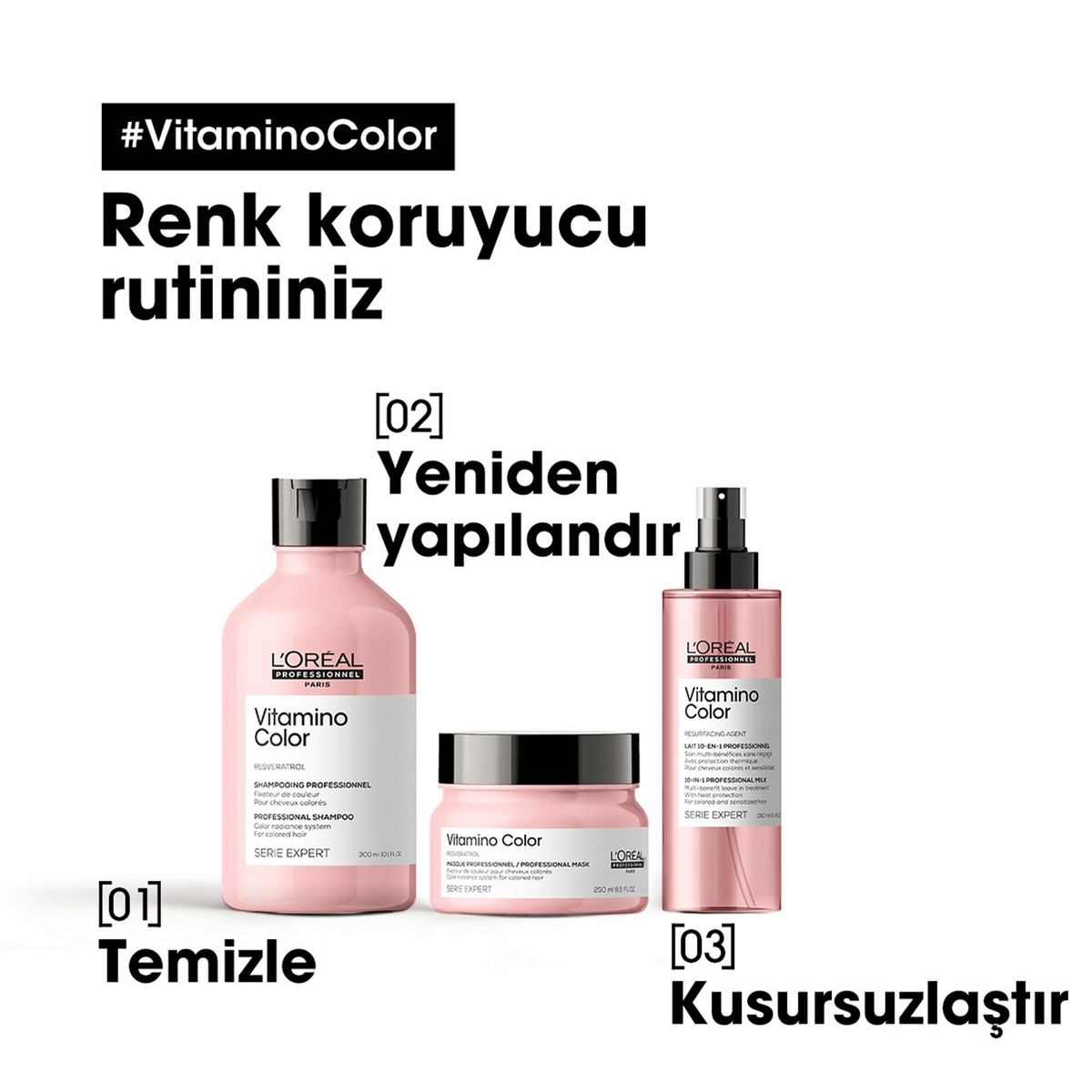 Loreal Professionnel Paris Serie Expert Vitamino Color Boyalı Saçlar için Renk Koruyucu Şampuan 300 ml - 2