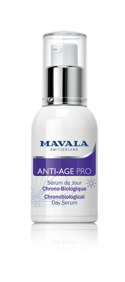 Mavala Anti-Age Pro Kronobiyolojik Gündüz Serumu 30ml kullanım ve ürün görseli