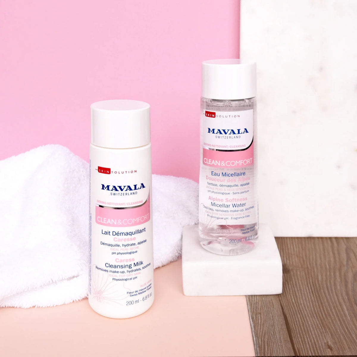 Mavala Clean&Comfort Alp Yumuşaklığı Misel Su 200ml kullanım ve ürün görseli