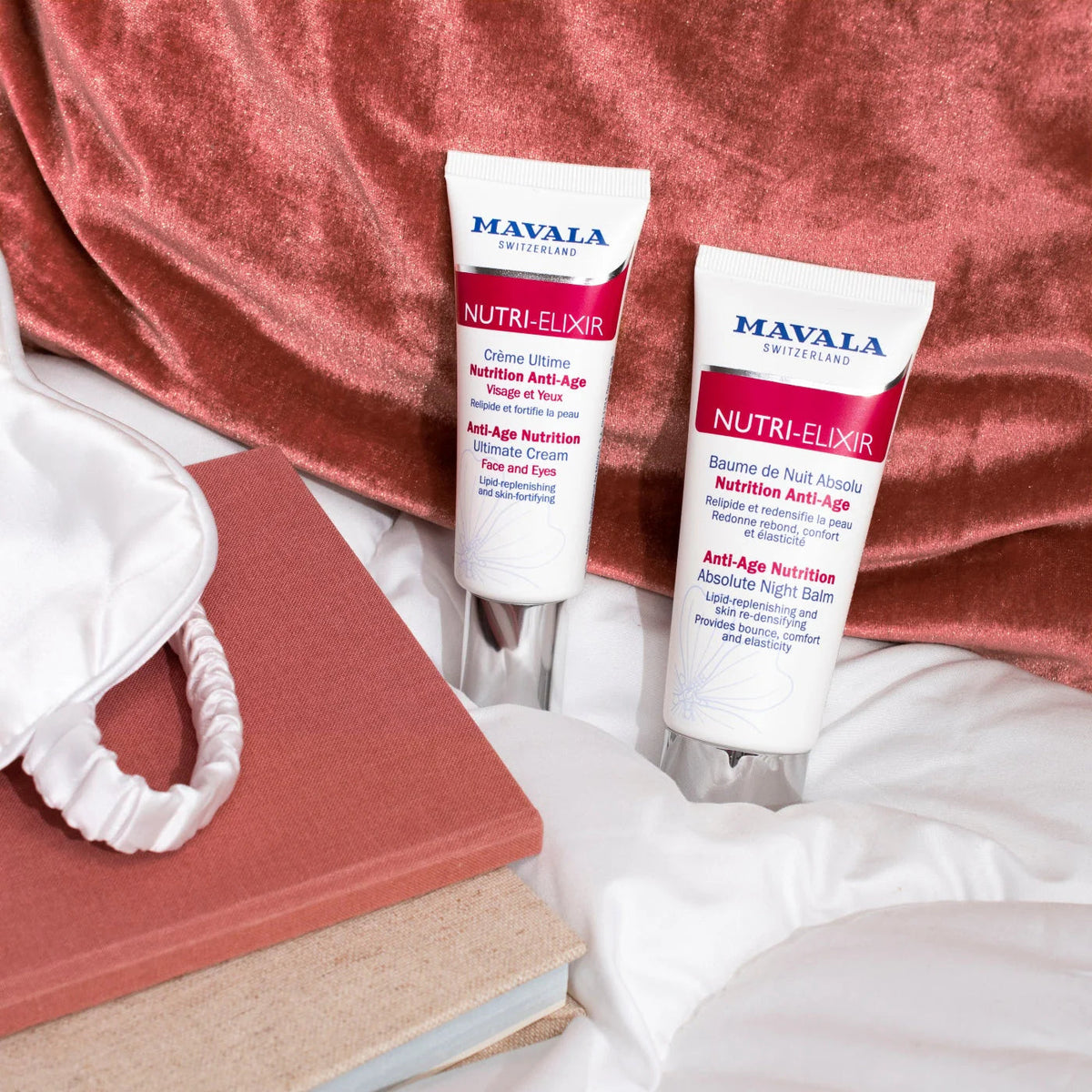 Mavala Nutri-Elixir Anti-Age Besleyici Mutlak Gece Balsamı 65ml kullanım ve ürün görseli