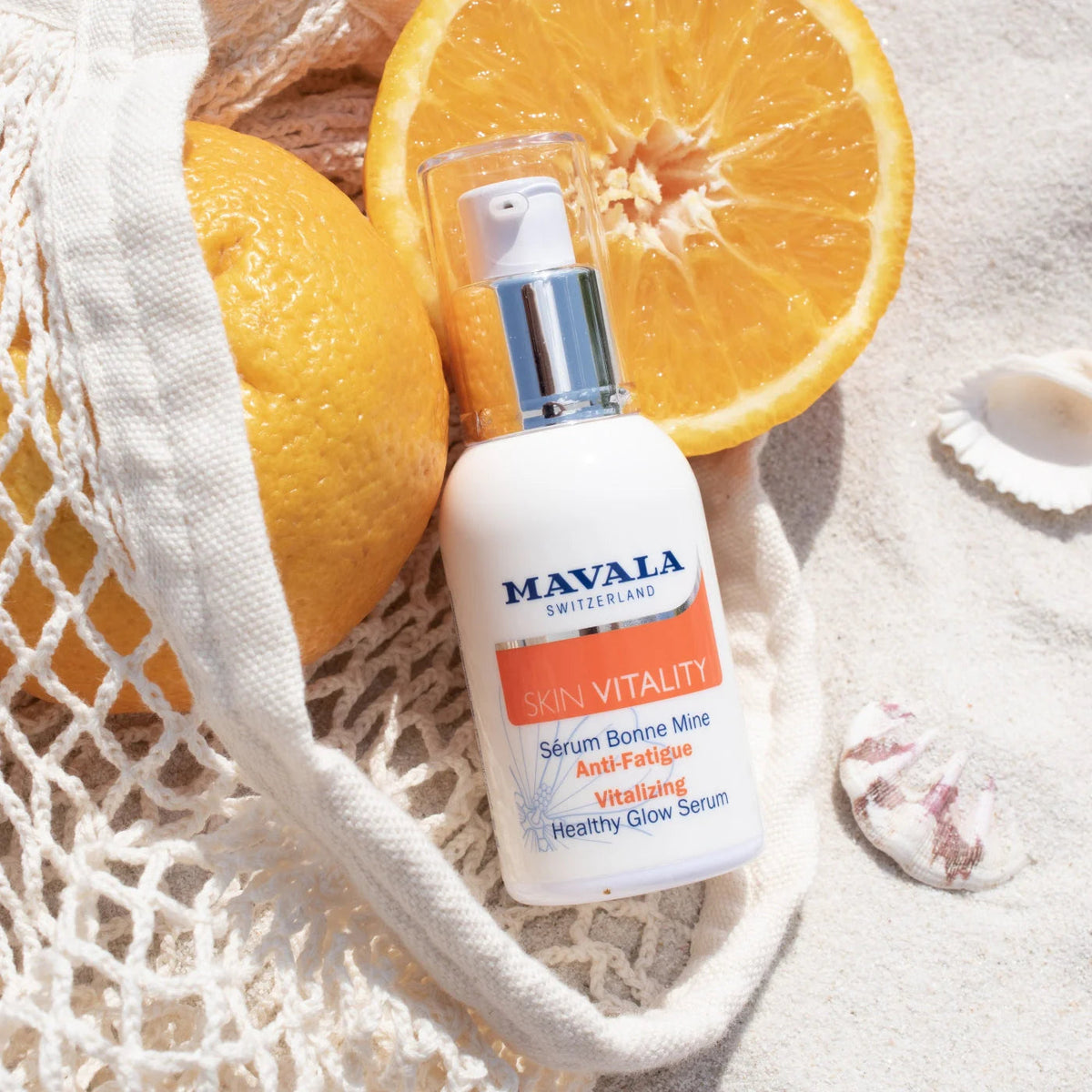 Mavala Skin Vitality Canlandırıcı Sağlık Işıltısı Serumu 30ml kullanım ve ürün görseli