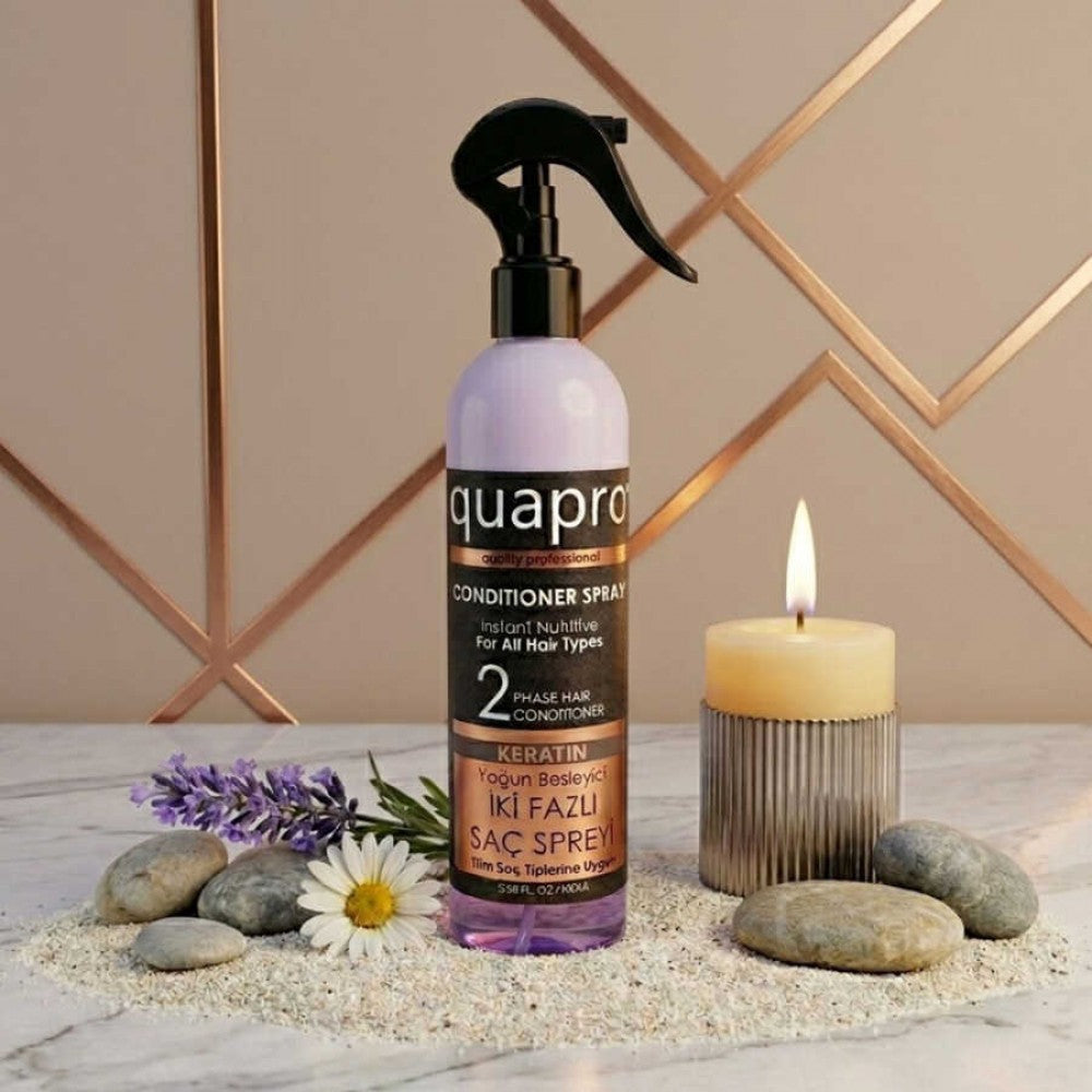 QUAPRO Fön Suyu Keratin 400 ml - Onarıcı Şekillendirici ve Bakım Spreyi – Ürün görseli 2