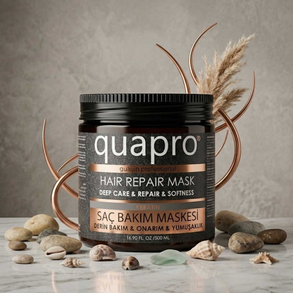QUAPRO Keratin Saç Bakım Maskesi 500 ml - Yoğun Onarıcı ve Nemlendirici – Ürün görseli 2