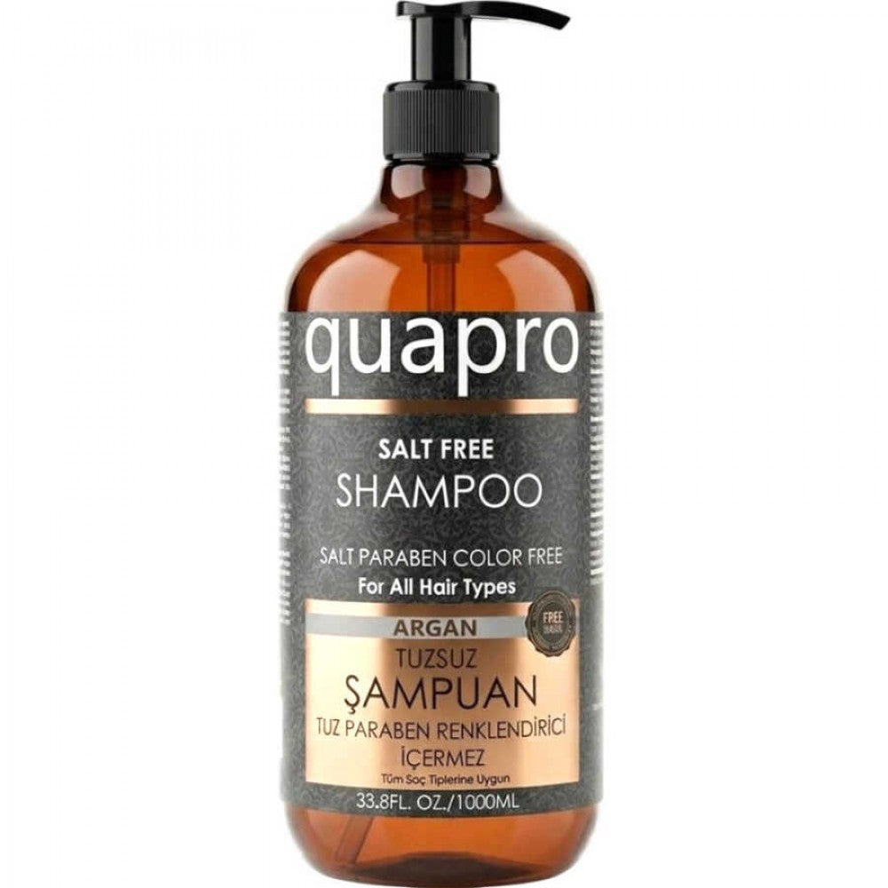 QUAPRO Tuzsuz Argan Şampuan 1000 ml - Besleyici ve Parlatıcı Bakım – Ürün görseli 1