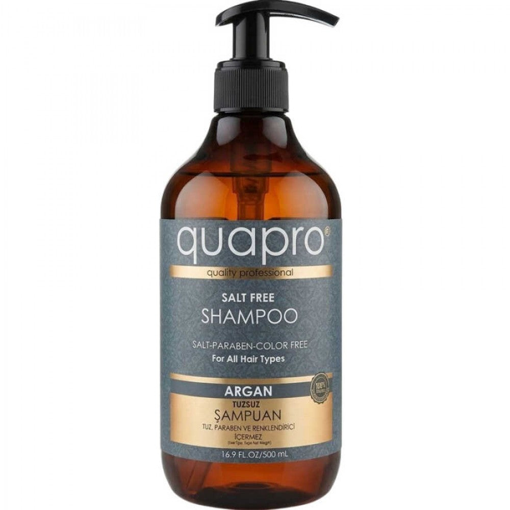 QUAPRO Tuzsuz Argan Şampuan 500 ml - Besleyici ve Parlatıcı Bakım – Ürün görseli 1