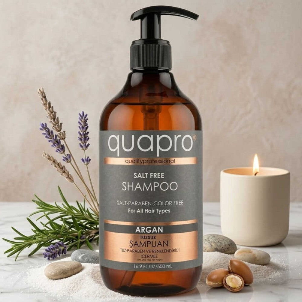 QUAPRO Tuzsuz Argan Şampuan 500 ml - Besleyici ve Parlatıcı Bakım – Ürün görseli 2