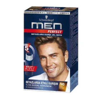 Schwarzkopf Men Perfect 50 Açık Kahve Erkek Saç Boyası 80 ml