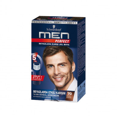 Schwarzkopf Men Perfect 70 Koyu Kahve Erkek Saç Boyası 80 ml