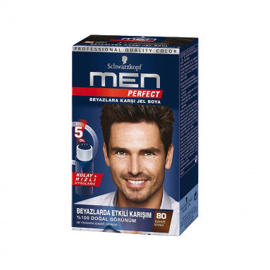 Schwarzkopf Men Perfect 80 Kahve Siyah Erkek Saç Boyası 80 ml