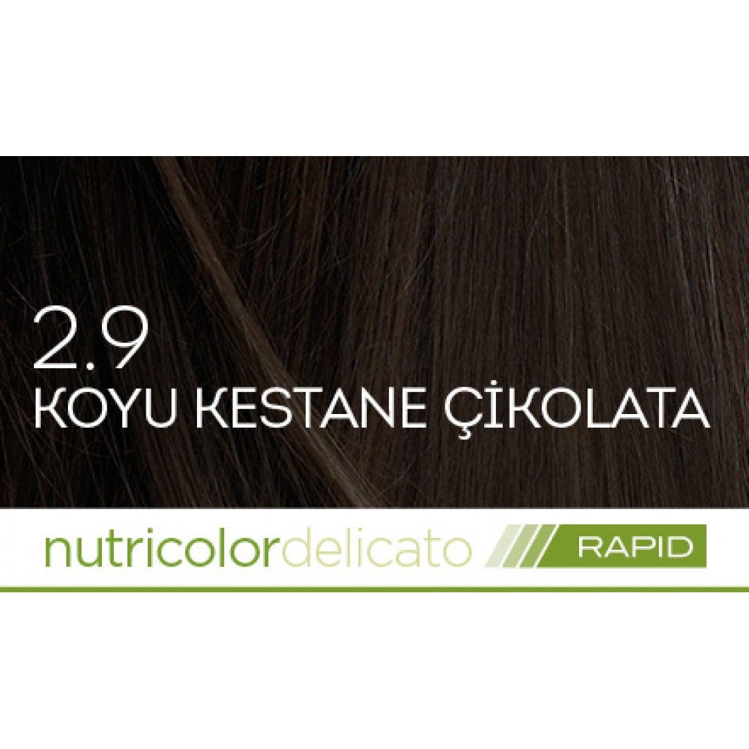 Biokap Nutricolor Delicato Rapid Saç Boyası 135 ml - 2.9 Koyu Kestane Çikolata