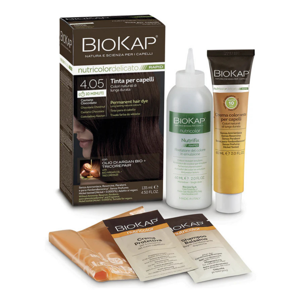 Biokap Nutricolor Delicato Rapid Saç Boyası 135 ml - 4.05 Çikolata Kestane
