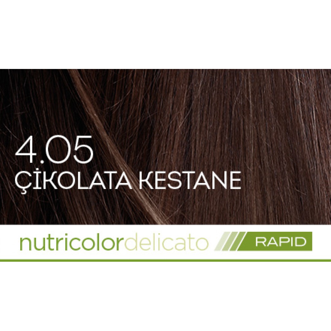 Biokap Nutricolor Delicato Rapid Saç Boyası 135 ml - 4.05 Çikolata Kestane Biokap Nutricolor Delicato Rapid Saç Boyası 135 ml - 4.05 Çikolata Kestane