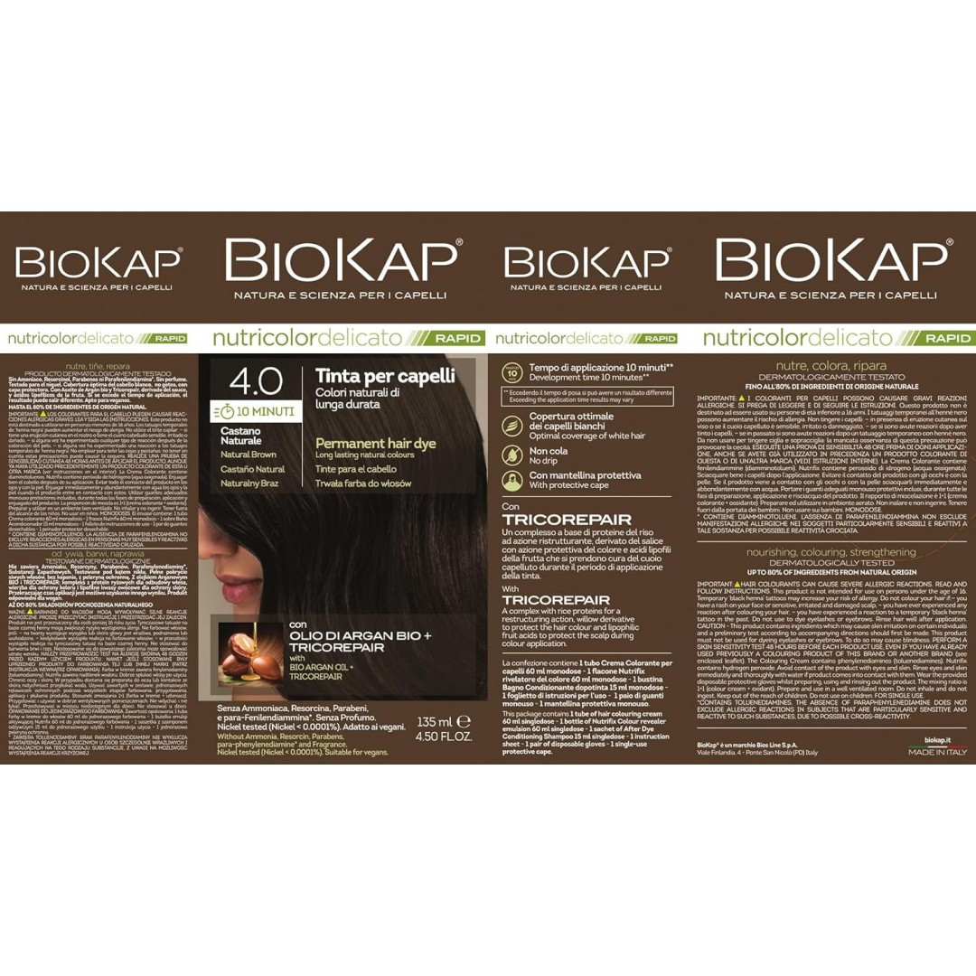 Biokap Nutricolor Delicato Rapid Saç Boyası 135 ml - 4.0 Doğal Kahve Biokap Nutricolor Delicato Rapid Saç Boyası 135 ml - 4.0 Doğal Kahve