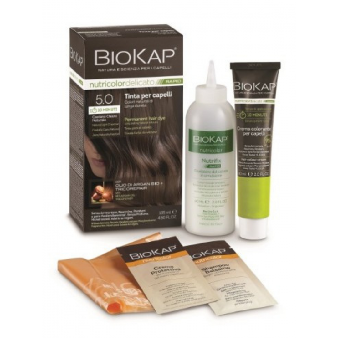 Biokap Nutricolor Delicato Rapid Saç Boyası 135 ml - 5.0 Doğal Açık Kestane