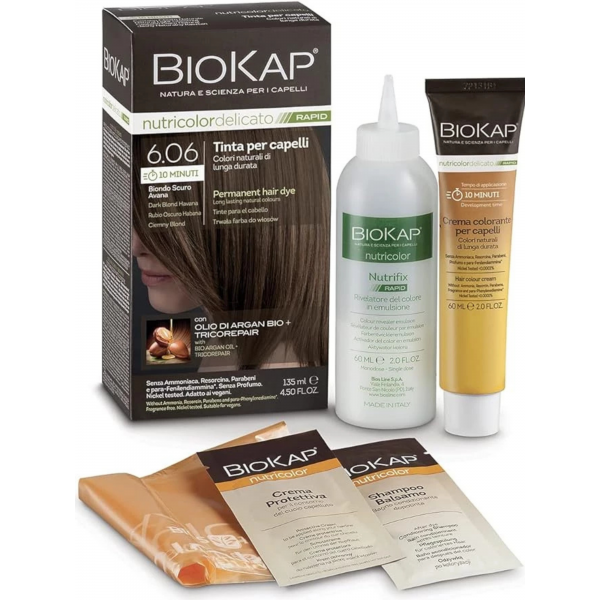 Biokap Nutricolor Delicato Rapid Saç Boyası 135 ml - 6.06 Koyu Havana Sarı