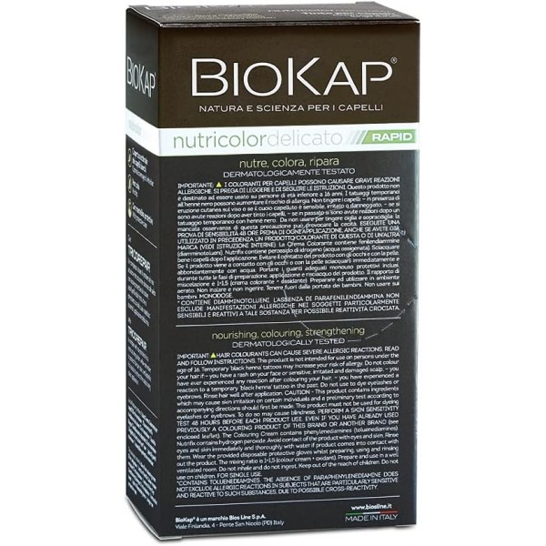 Biokap Nutricolor Delicato Rapid Saç Boyası 135 ml - 1.0 Doğal Siyah