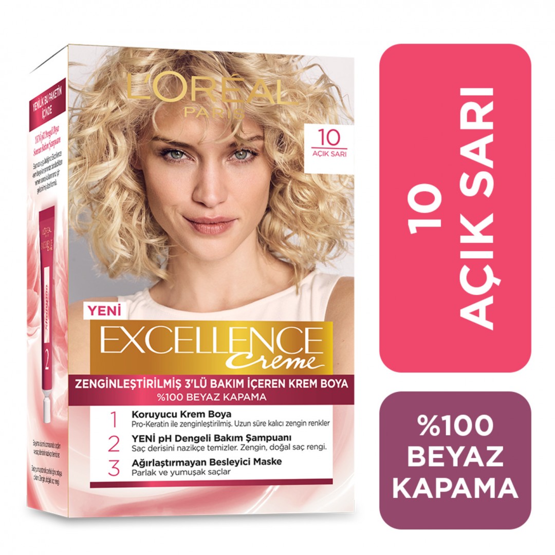 Loreal Paris Excellence Creme Saç Boyası Açık Sarı 10