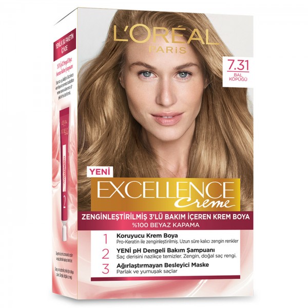 Loreal Paris Excellence Creme Saç Boyası Bal Peteği 7.31