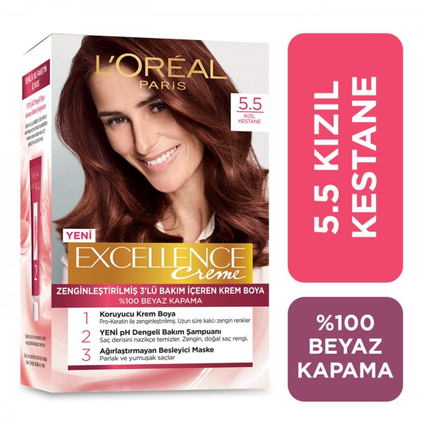Loreal Paris Excellence Creme Saç Boyası Bronz Kestane 5.5