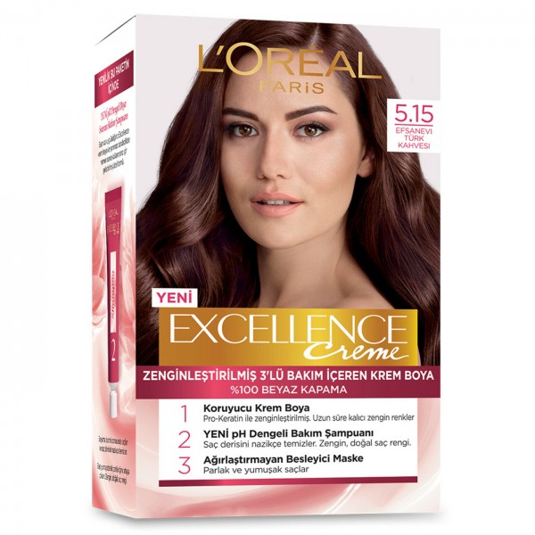 Loreal Paris Excellence Creme Saç Boyası Efsanevi Türk Kahvesi 5.15