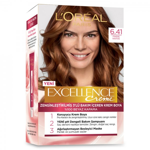 Loreal Paris Excellence Creme Saç Boyası Fındık Kahvesi 6.41
