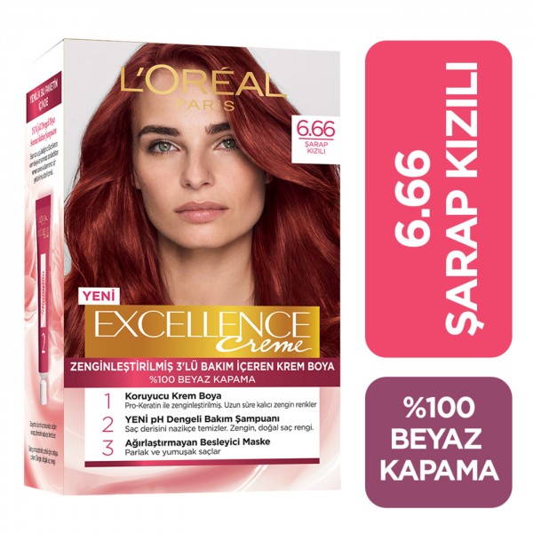 Loreal Paris Excellence Creme Saç Boyası Koyu Kumral 6.66