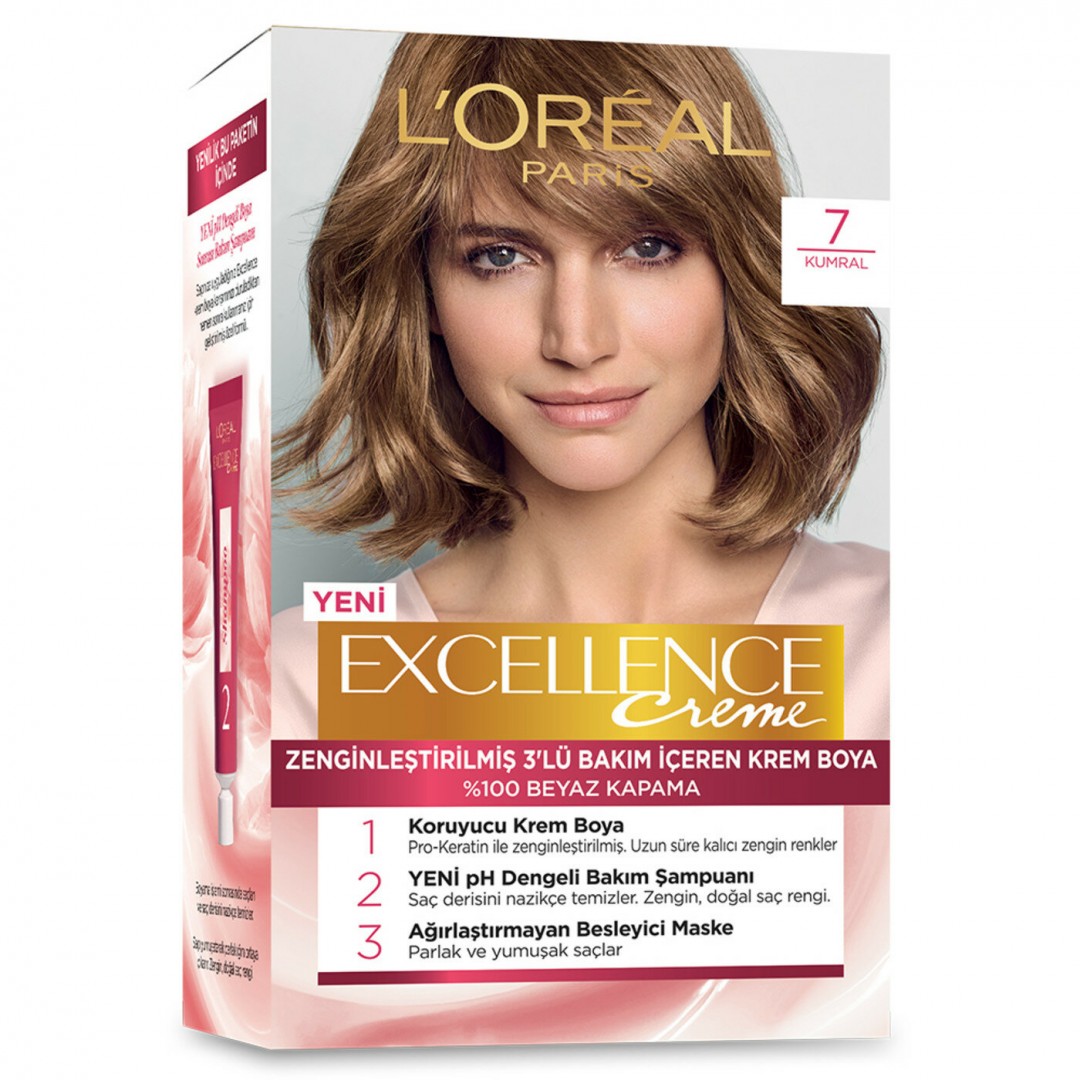 Loreal Paris Excellence Creme Saç Boyası Kumral 7 Loreal Paris Excellence Creme Saç Boyası Kumral 7
