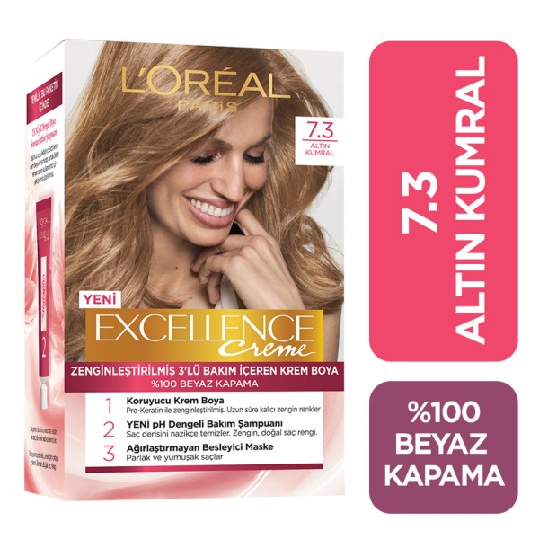 Loreal Paris Excellence Creme Saç Boyası Kumral Dore 7.3