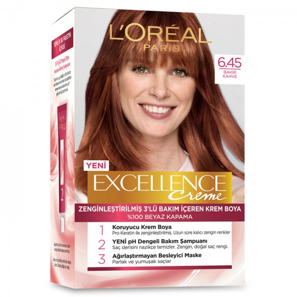 Loreal Paris Excellence Creme Saç Boyası Sıcak Bakır Kahve 6.45