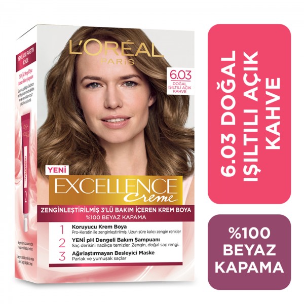 Loreal Paris Excellence Creme Saç Boyası Yoğun Koyu Kumral 6.03
