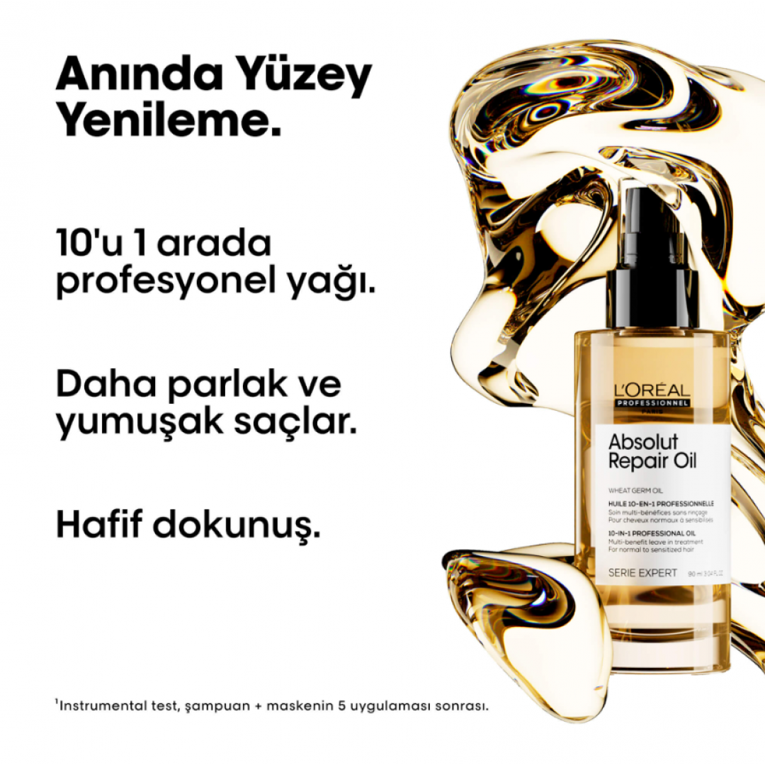 L'Oréal Professionnel Absolut Repair 10 Etkili Mucizevi Bakım Yağı 90 ml L'Oréal Professionnel Absolut Repair 10 Etkili Mucizevi Bakım Yağı 90 ml