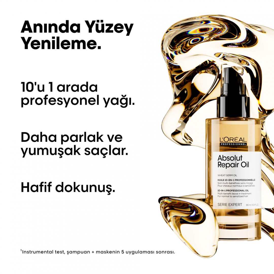 L'Oréal Professionnel Absolut Repair 10 Etkili Mucizevi Bakım Yağı 90 ml L'Oréal Professionnel Absolut Repair 10 Etkili Mucizevi Bakım Yağı 90 ml