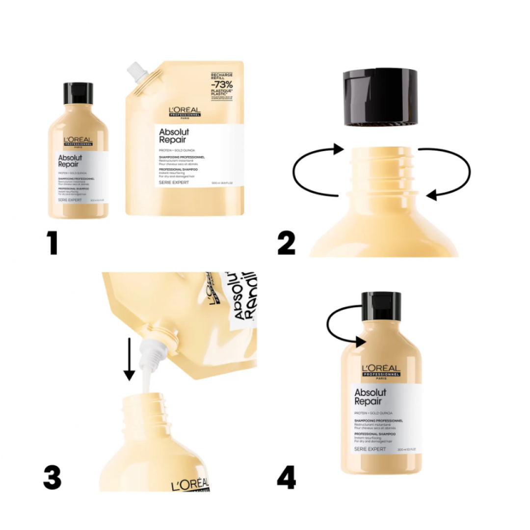 L'Oréal Professionnel Absolut Repair Onarıcı Şampuan 1500 ml (Refill - Yedek Paket)