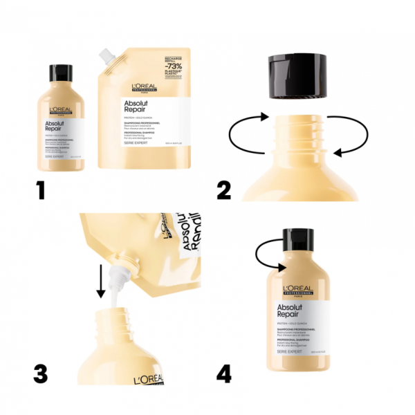 L'Oréal Professionnel Absolut Repair Onarıcı Şampuan 500 ml (Refill - Yedek Paket) L'Oréal Professionnel Absolut Repair Onarıcı Şampuan 500 ml (Refill - Yedek Paket)