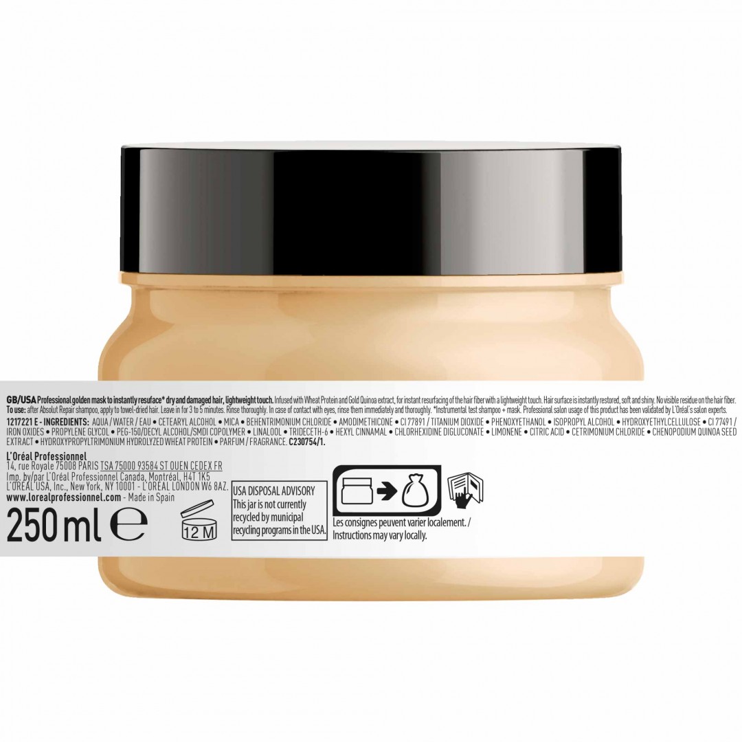 L'Oréal Professionnel Absolut Repair Golden Yıpranmış Saçlar İçin Onarıcı Altın Maske 250 ml